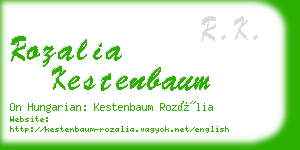 rozalia kestenbaum business card